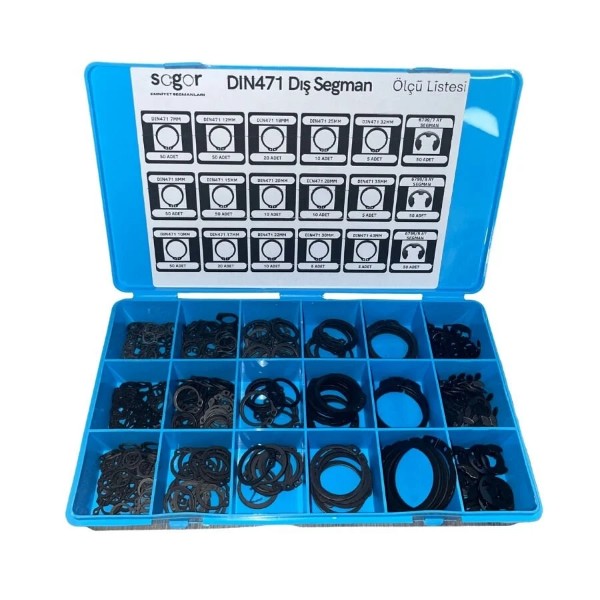 Segman Seti DIN 471 Dış Segman Seti